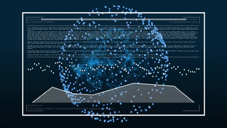 animation of network of connections and data processing over globe