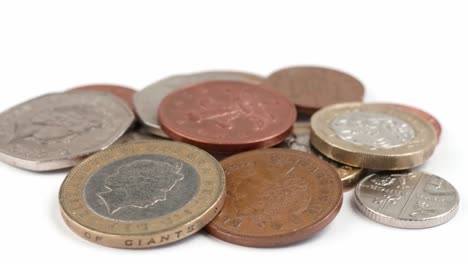 UK-Currency-pounds-coins-rotating-close-up-footage-against-the-white-background