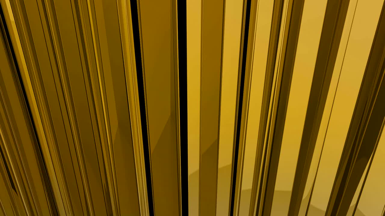 movimiento abstracto ondas de oro material vertical movimiento de flujo, fondo metálico dorado, sin costuras