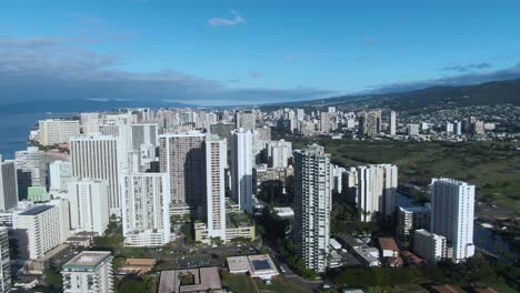 aerial panning view of ala wai canal fishery management area