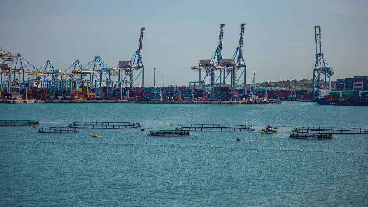 terminal portuario de kalafrana en la isla de malta - lapso de tiempo