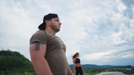 couple enjoying a scenic hike