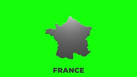 france map showing up intro by regions 4k animated france map intro background with countries appearing and fading one by one and camera movement