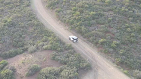 un jeep wrangler blanco conduce por una carretera de la línea de cresta hacia el océano