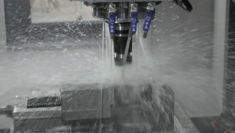 metalworking cnc milling machine. cutting metal modern processing technology.