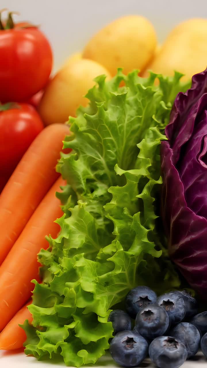Fresh Organic Fruits and Vegetables 4K