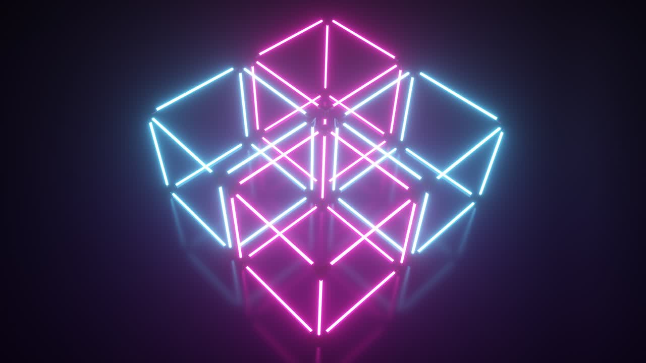 Cubi luminosi al neon