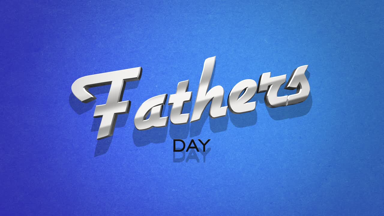 Retro Fathers Day text on blue vintage texture in 80s style