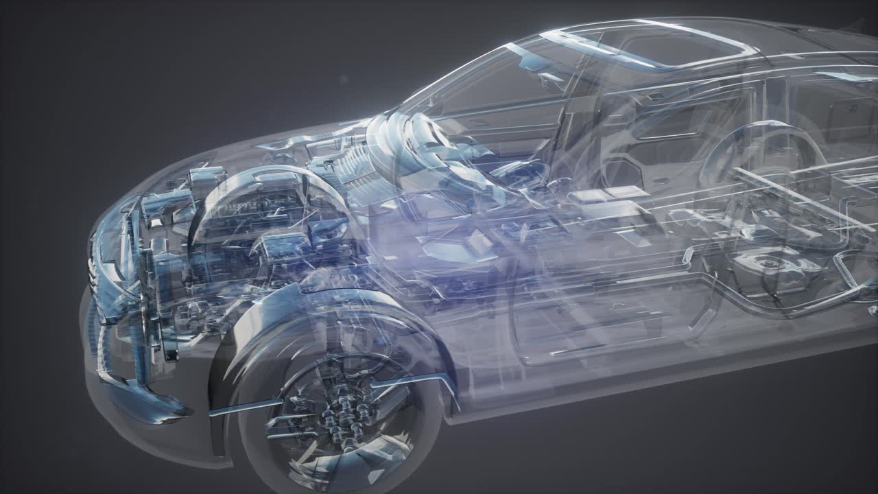 자세한 자동차 엔진 및 다른 부품