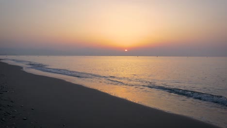 sunrise by the sea panoramic shot