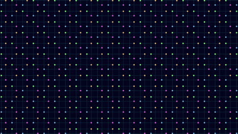 intrigante cuadrícula en blanco y negro con puntos coloridos dispersos