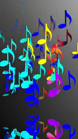 colorful abstract music notes