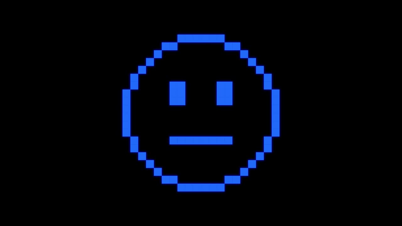 el icono de la emoción seria del arte de píxeles. canal alfa