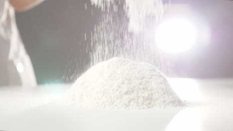 flour being poured