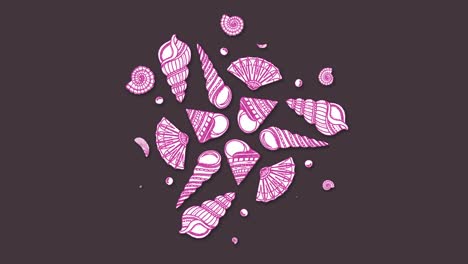 diseño de patrón de conchas marinas