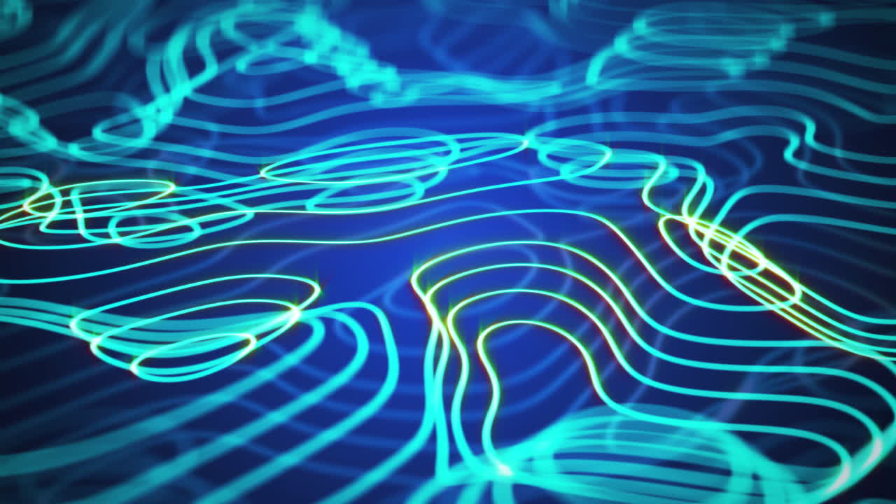 ⁇ 색 윤 ⁇ 선 위에 움직이는 파란색 윤 ⁇ 선의 애니메이션