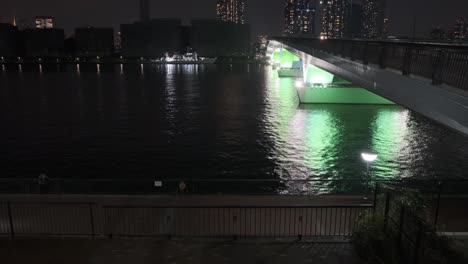 el parque de toyosu gururi de tokio, vista nocturna de junio de 2022