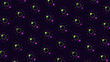 círculos futuristas y patrón de puntos