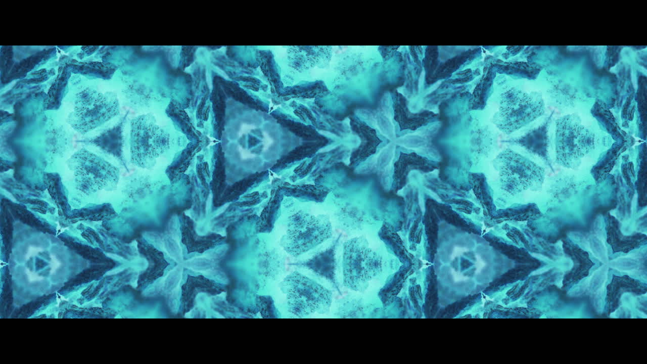 Abstract Blue Kaleidoscope Pattern