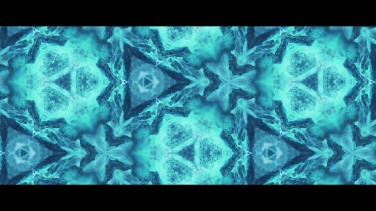 Abstract Blue Kaleidoscope Pattern