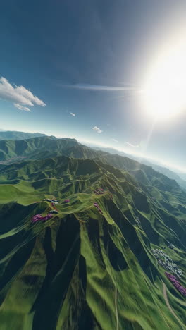 mountainous landscape with lush green valley