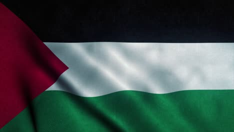 palestine flag waving in the wind. national flag of palestine. sign of palestine seamless loop animation. 4k