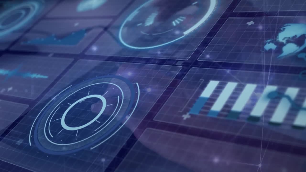 Animation of data processing over hands using computer