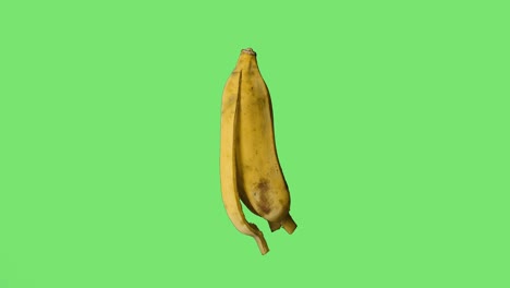 banana peel on green screen background