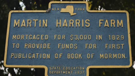 extreem close up shot of martin harris landmark downtown palmyra new york