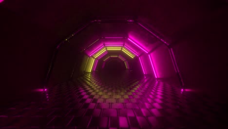 neon pink and yellow tunnel