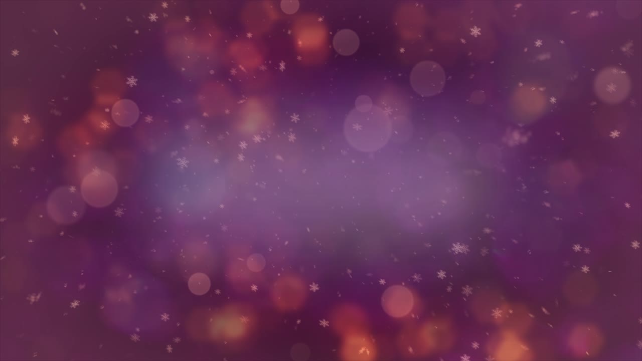 Winter Bokeh Background with Falling Snowflakes