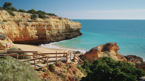 stunning algarve coastline beach