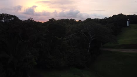 splendid sunset in the gamboa region of panama