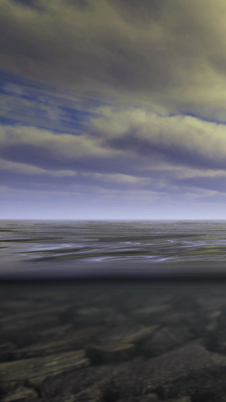 Vast ocean view under dramatic clouds creating a serene landscape
