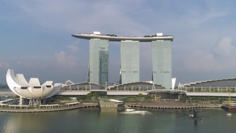 marina bay sands, singapore - aerial view