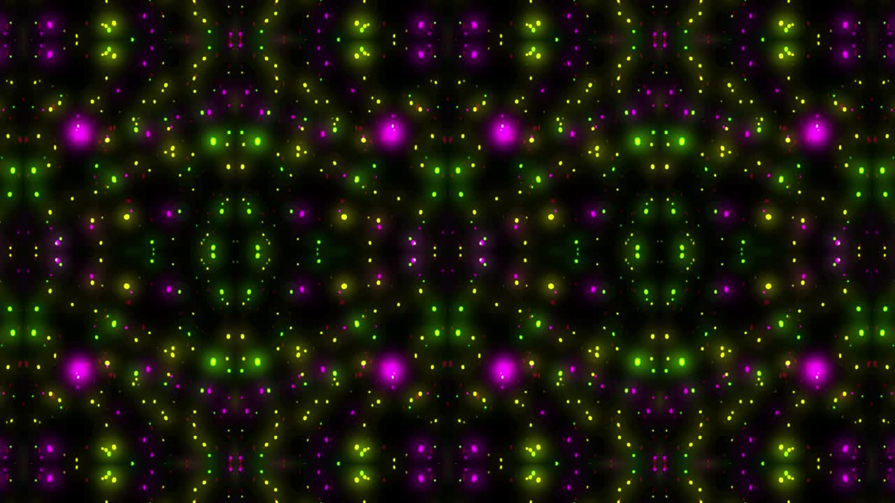 Particle light emitting kaleidoscope animation motion graphics