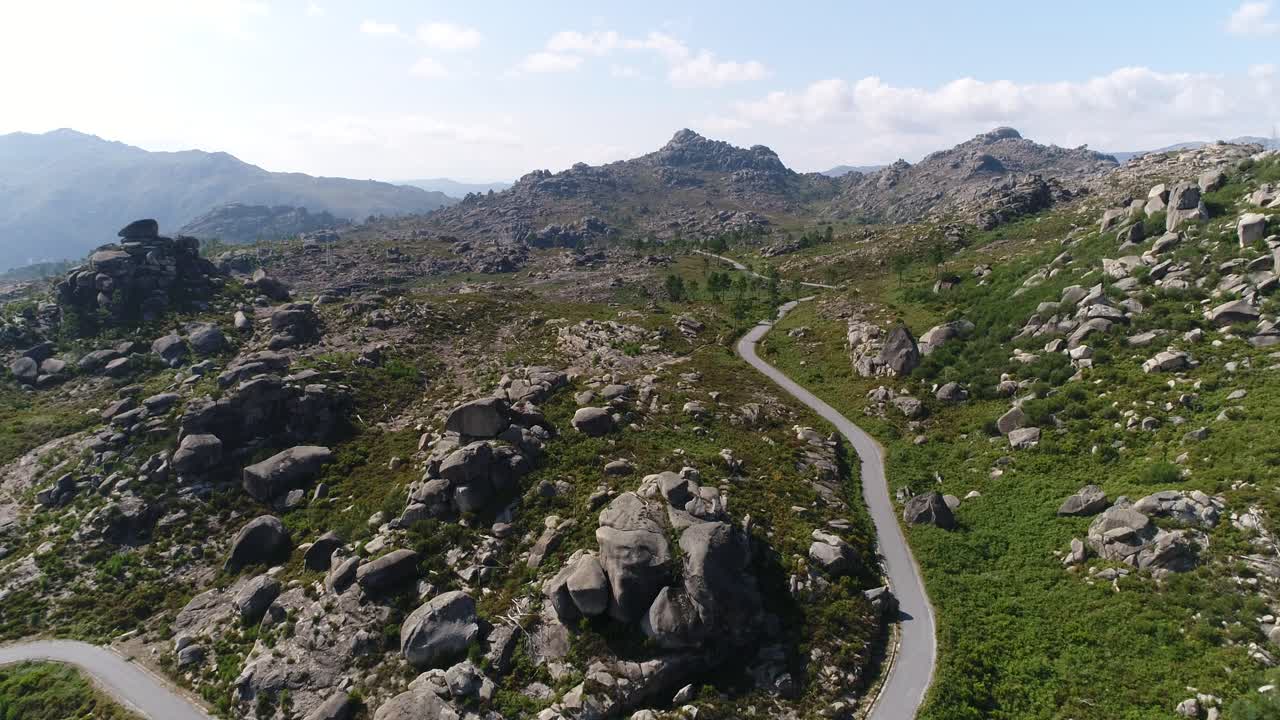 Road in the Beautiful Mountains of Ger&ecirc;s, Portugal