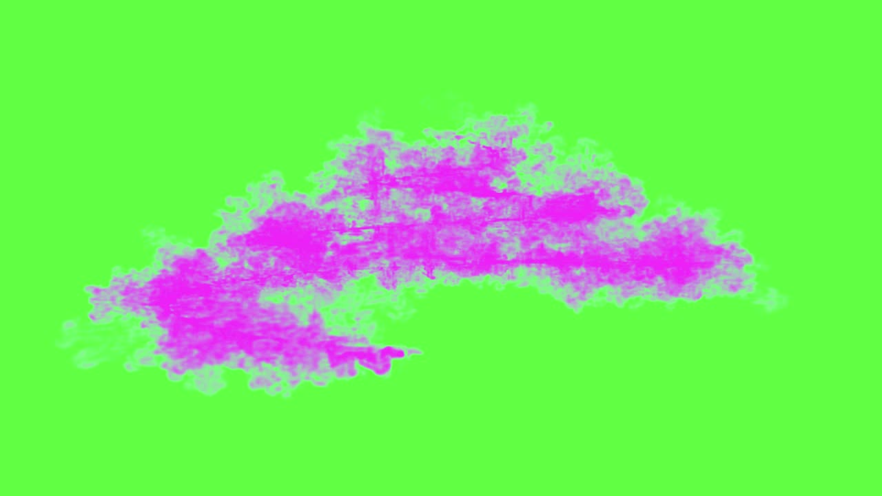 Abstract Pink Shapes on Green Background