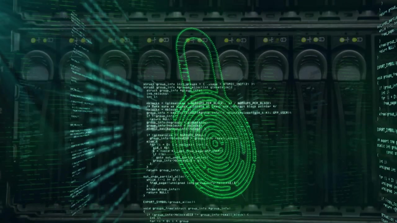 Green Digital Padlock and Code in a Data Center