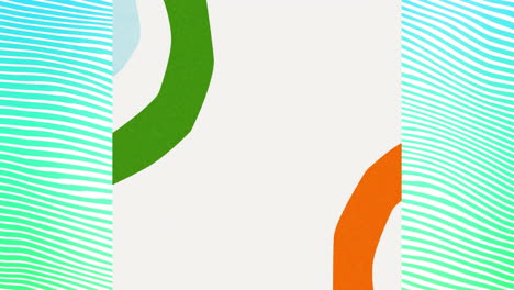animation of vibrant abstract shapes moving over white background