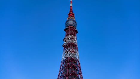 tokyo tower against a clear blue sky