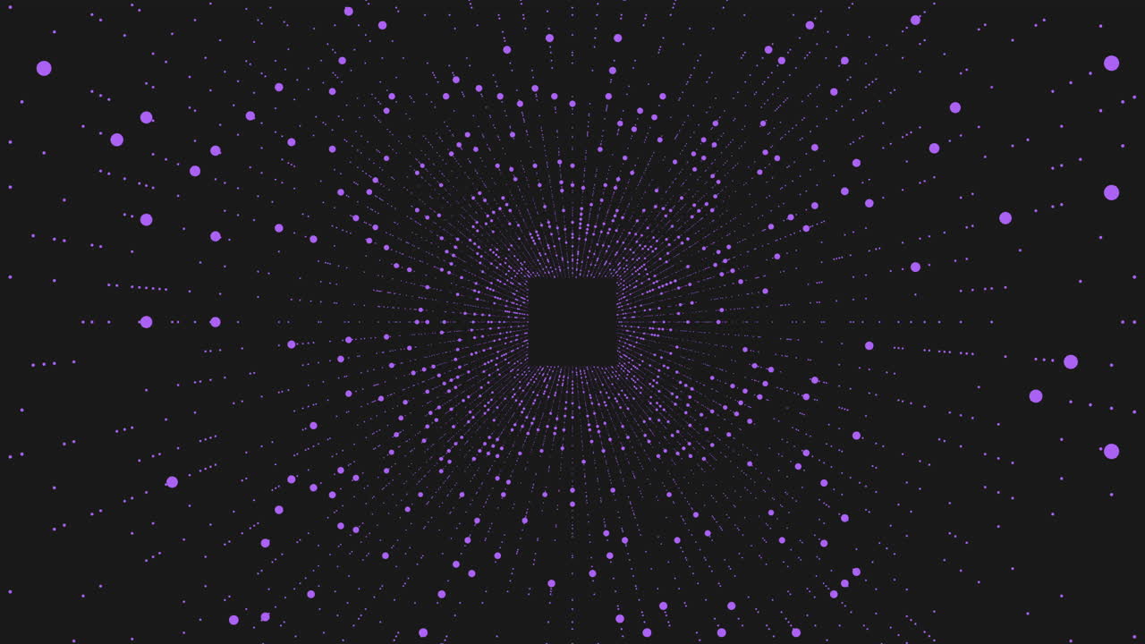 Futuristic black and purple background with scattered white dots