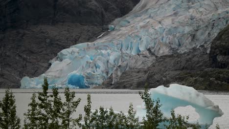 glaciar y lago de mendenhall, iceberg flotando en el agua