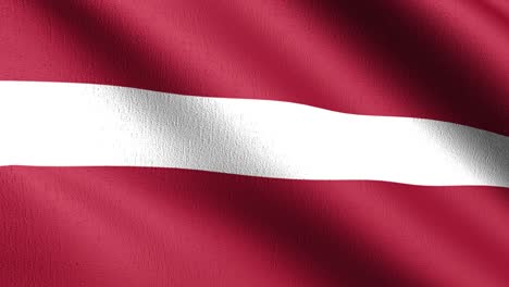 seamless loop 4k vdo. latvia national flag blowing in the wind isolated. official patriotic abstract design. 3d rendering illustration of waving sign symbol.
