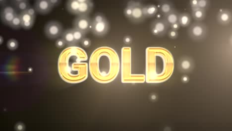 gold logo flare and bokhe animation