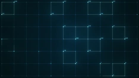 hi-tech futuristic background - lines and points looping animation