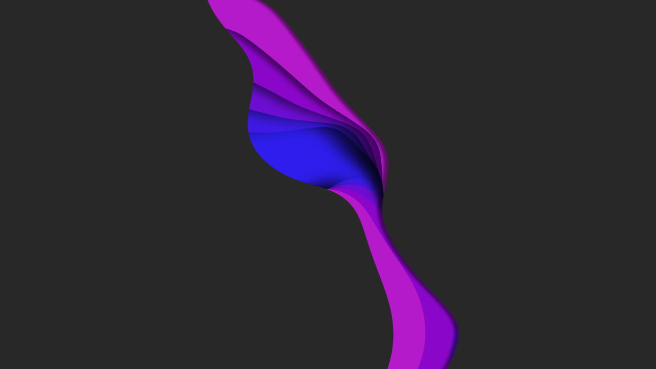 보라색 종이 절단 파동 패턴 검은색 그라디엔트