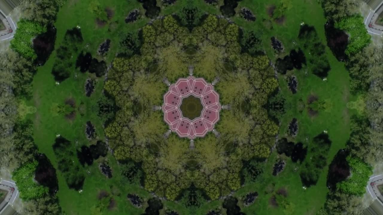 ciudad nueva york caleidoscopio paisajes mandalas animación gráficas fiesta fondo led trance psicodélicas