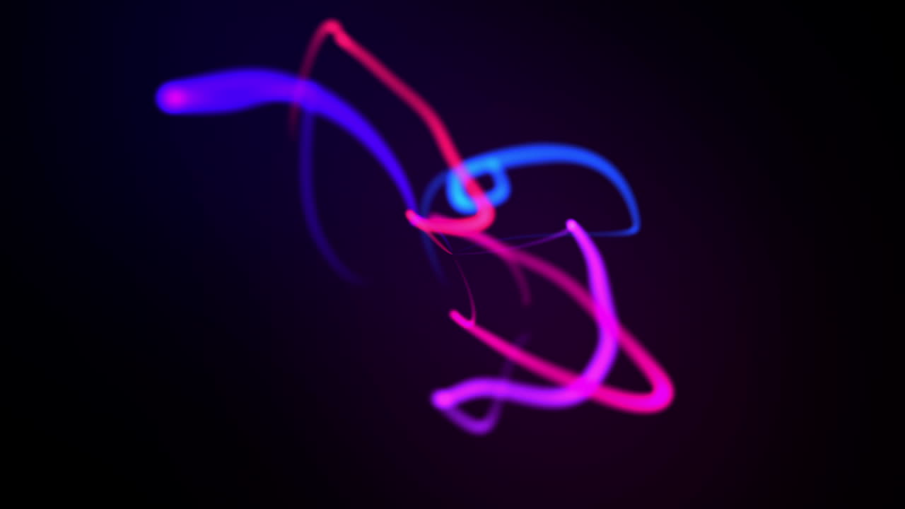 파란색과 분홍색의 빛의 광선