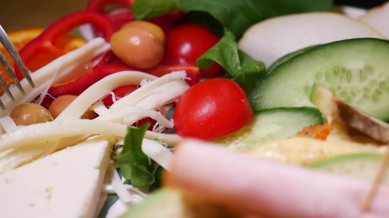 Breakfast Plate with Assorted Foods